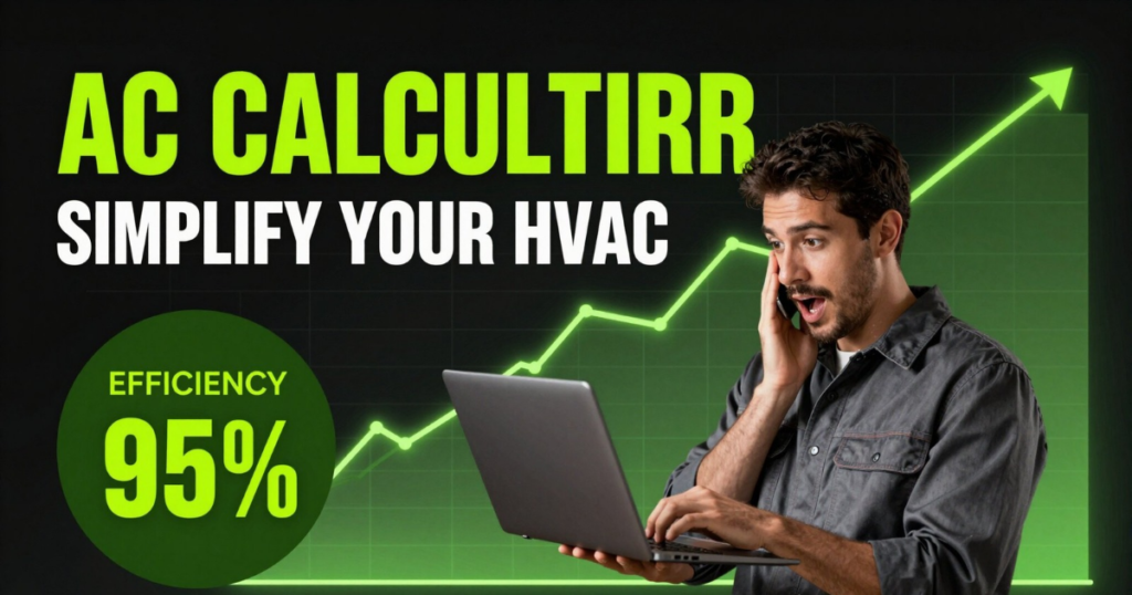 AC Calculator to estimate electricity cost, room size, AC tonnage, and monthly running cost.